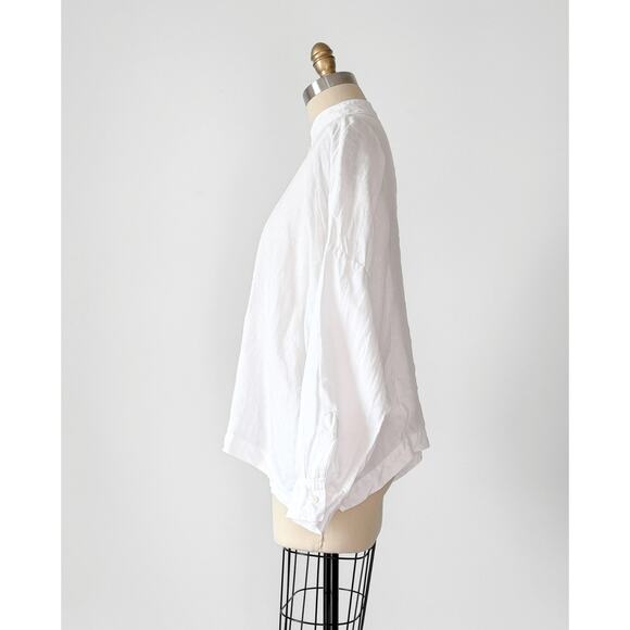 Eskandar White Linen Button Down A-Line Wide Top size 0 or S/M - Picture 9 of 9
